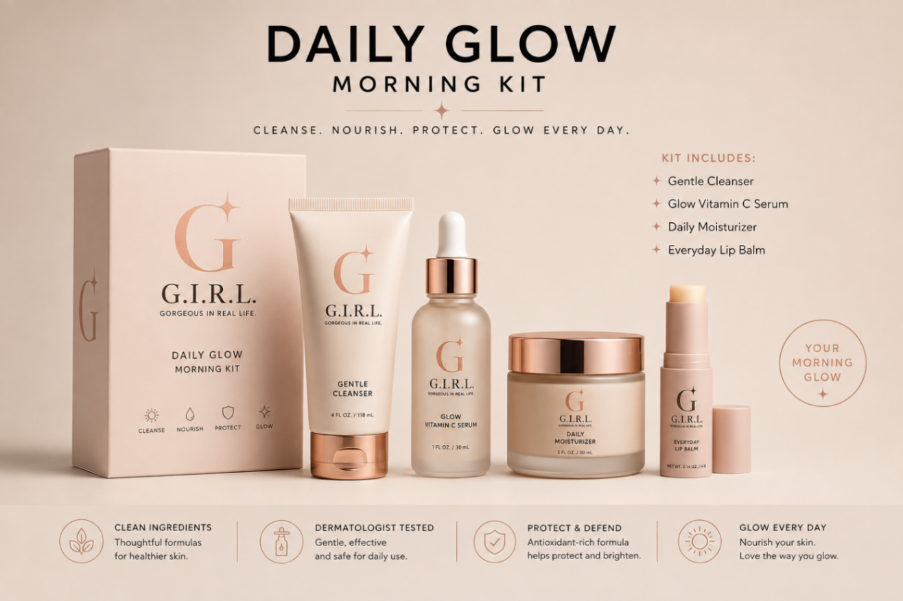 Glow Starter Kit - Clean vegan skincare and lip care by G.I.R.L.