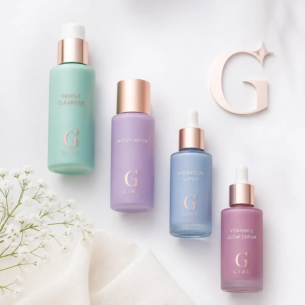 G.I.R.L. clean skincare collection editorial